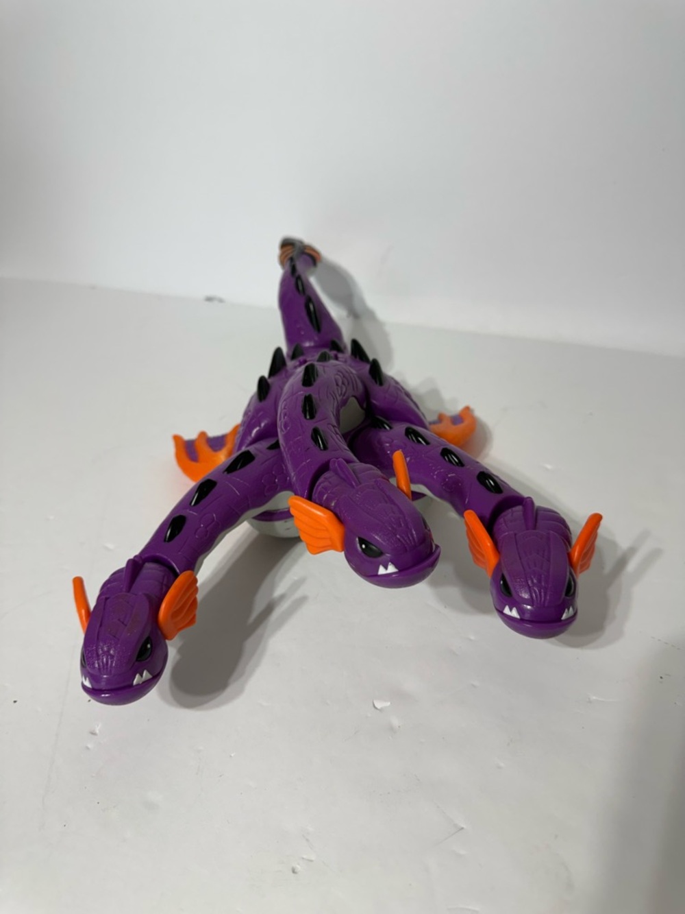 2010 Mattel Imaginext 18" Purple 3 Headed Dragon Hydra Sea Serpent